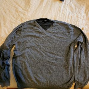 Foxcroft V Neck Sweater, Cashmere blend, XL